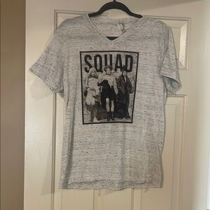 Gray Graphic V-Neck Women’s Shirt